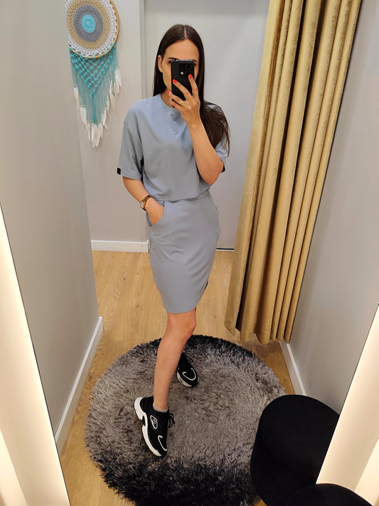 PEPPER crop top blue t-shirt for women