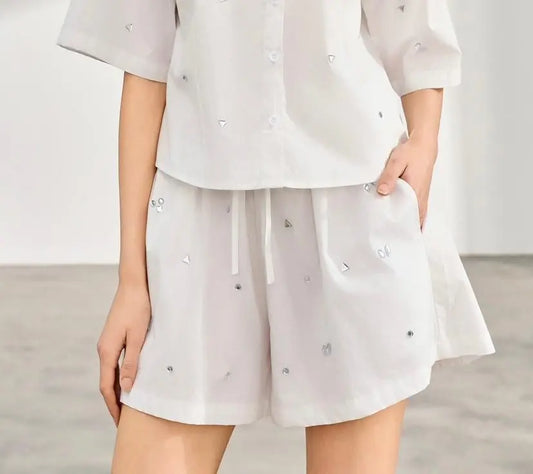 CHANCE OFF white shorts for women