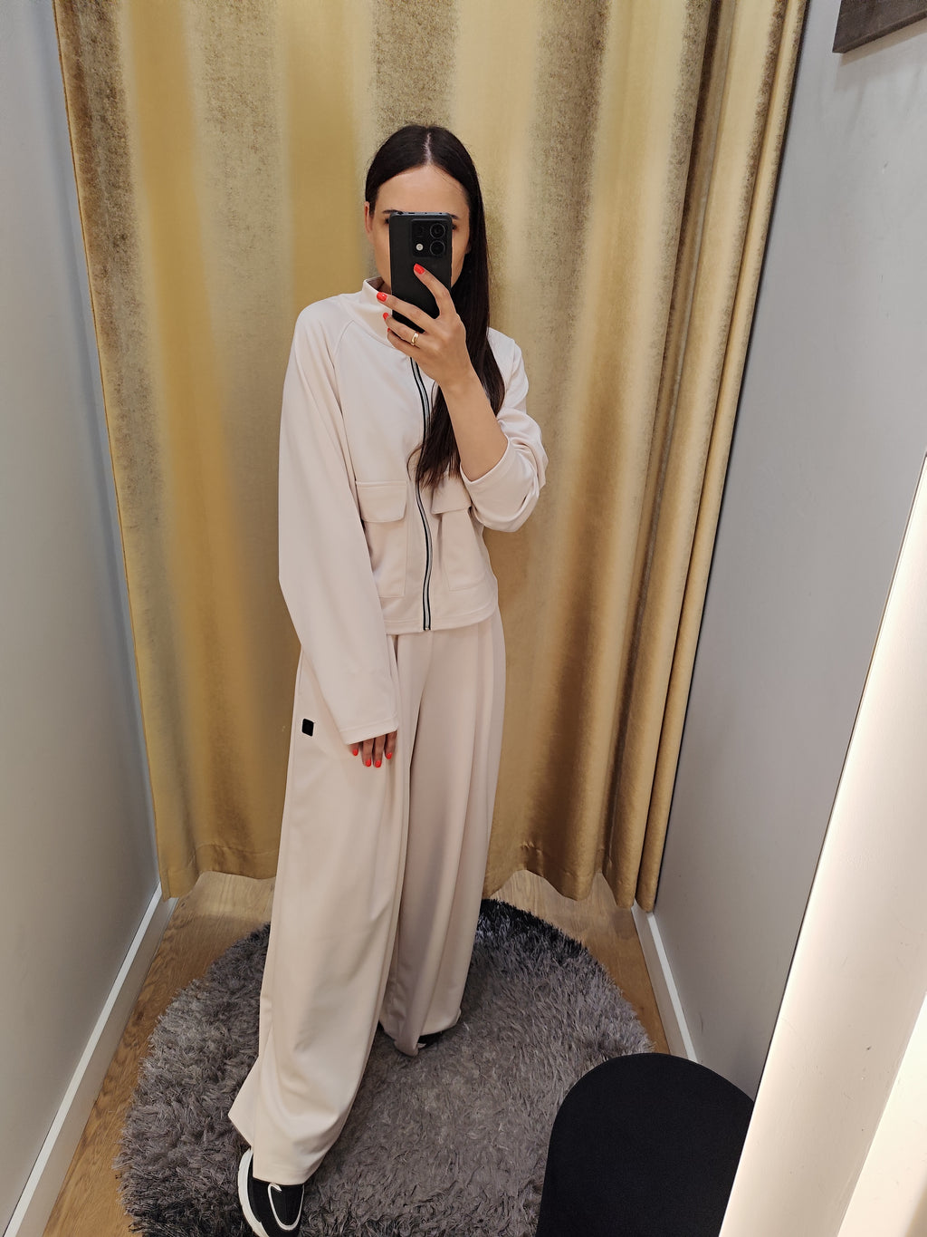 PEPPER Creamy platėjančios kelnės moterims