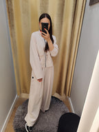 PEPPER Creamy platėjančios kelnės moterims