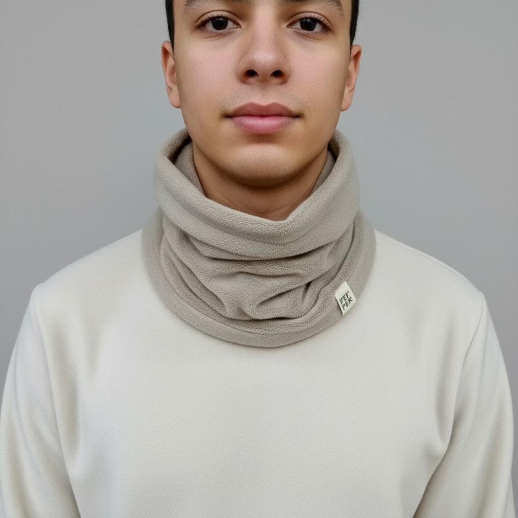 PEPPER UNISEX Stone Grey Brushed medvilninė mova