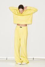Lumina yellow casual pants for women