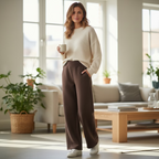 LUMINA rudos laisvalaikio kelnės moterims