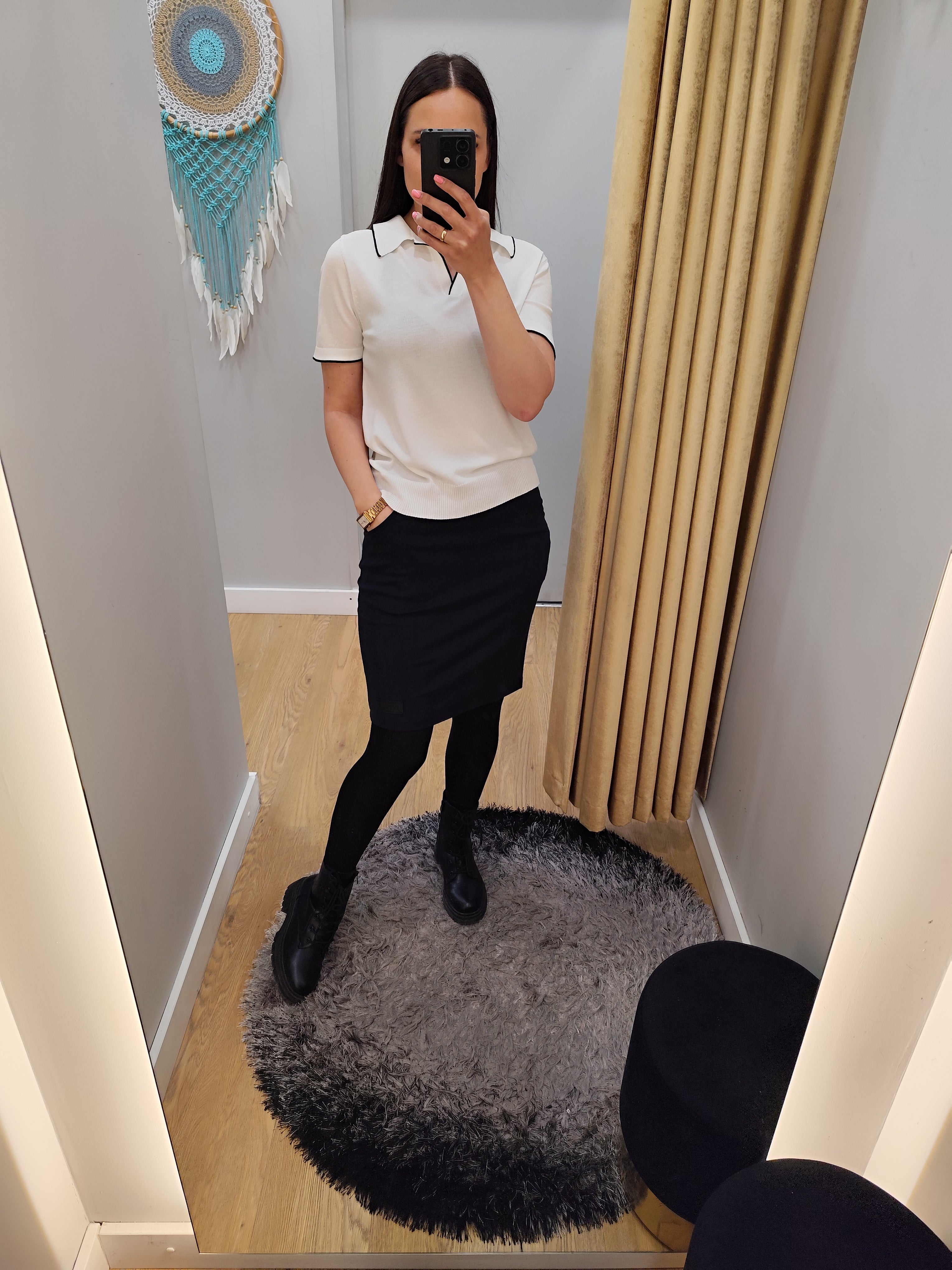 PEPPER blue skirt for women 