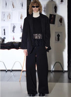 LUMINA juodos laisvalaikio kelnės moterims