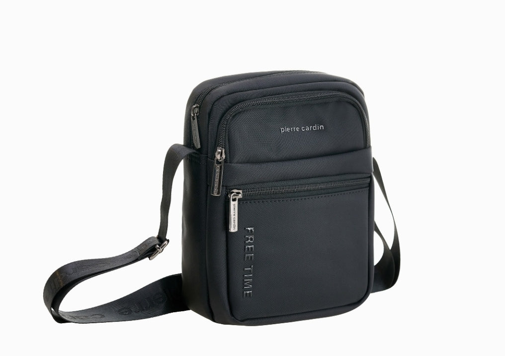 Pierre Cardin black eco leather handbag for men