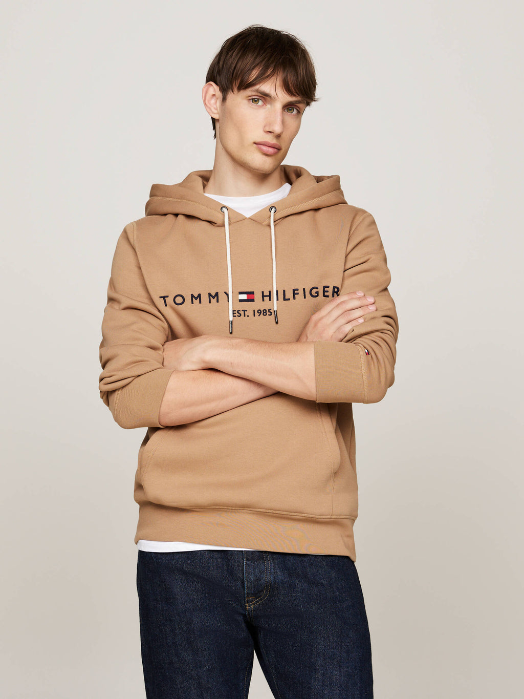 TOMMY HILFIGER džemperis su pūkeliu ir goptuvu