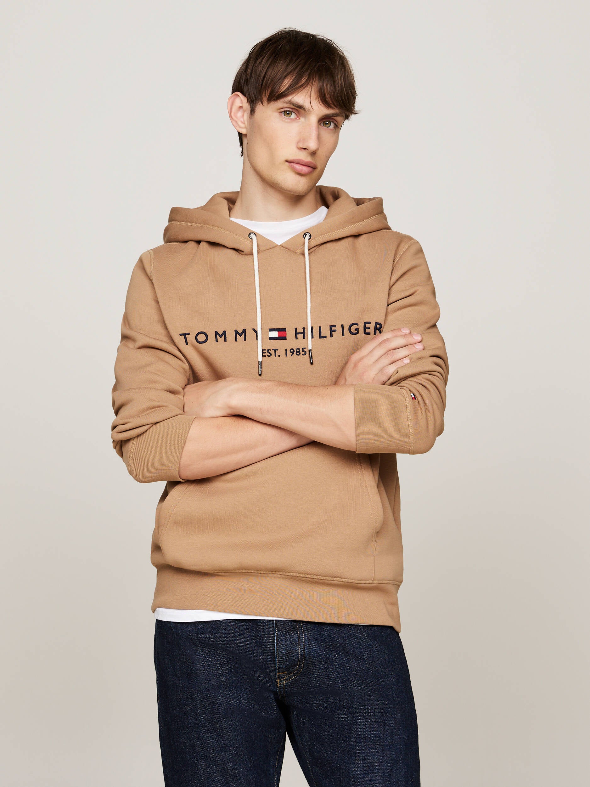 TOMMY HILFIGER džemperis su pūkeliu ir goptuvu