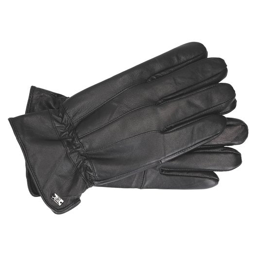 PIERRE CARDIN black genuine leather gloves for men