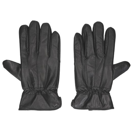 PIERRE CARDIN black genuine leather gloves for men