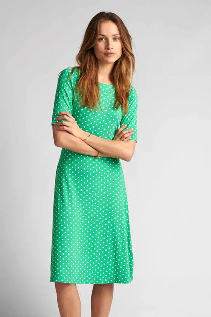Numph taškuota žalia suknelė