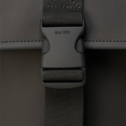 RAINS UNISEX Buckle mini juoda kuprinė